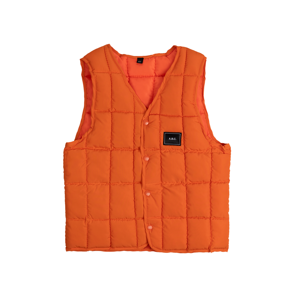 ABC PUFF VEST ORANGE ABC KIDSWEAR