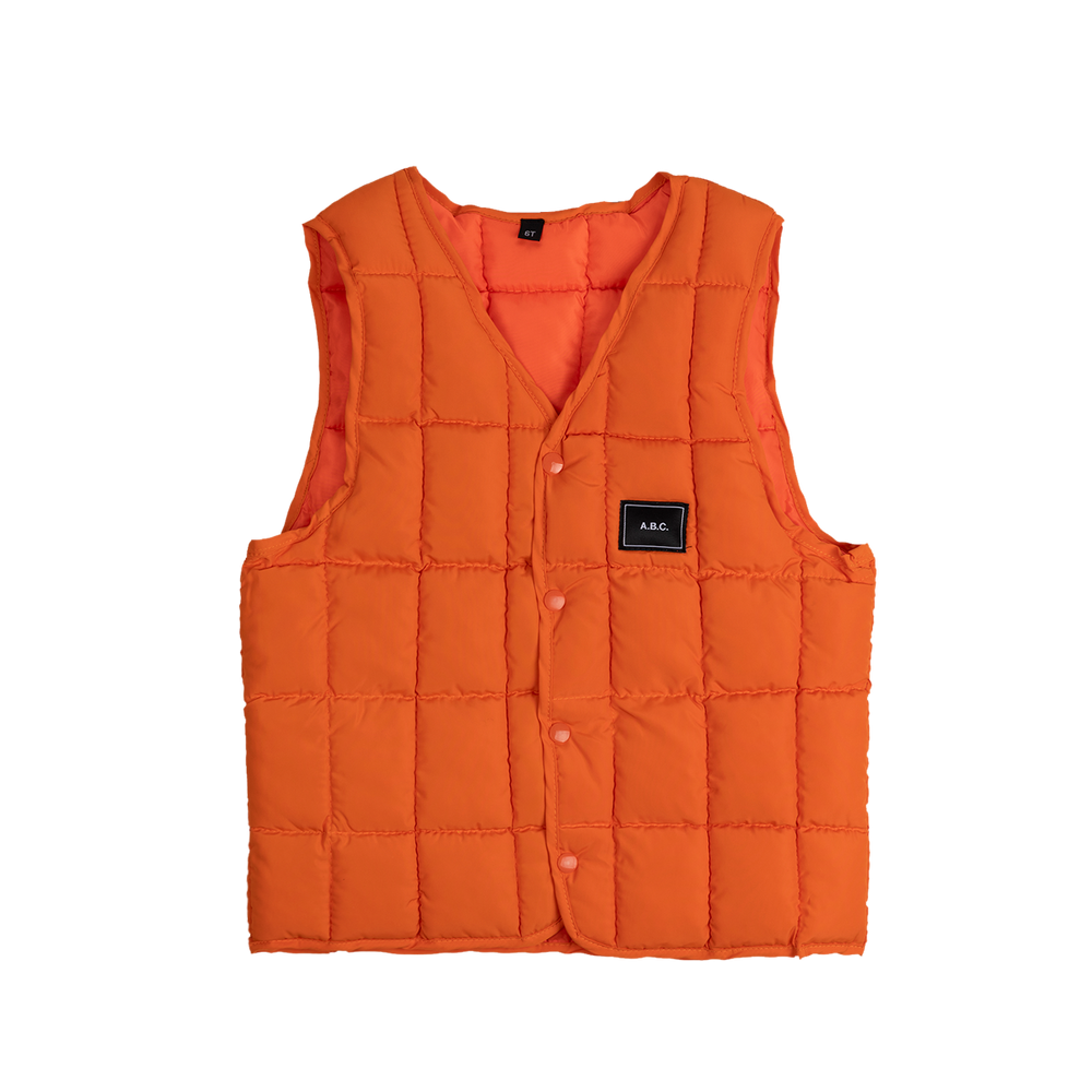 ABC PUFF VEST (ORANGE)