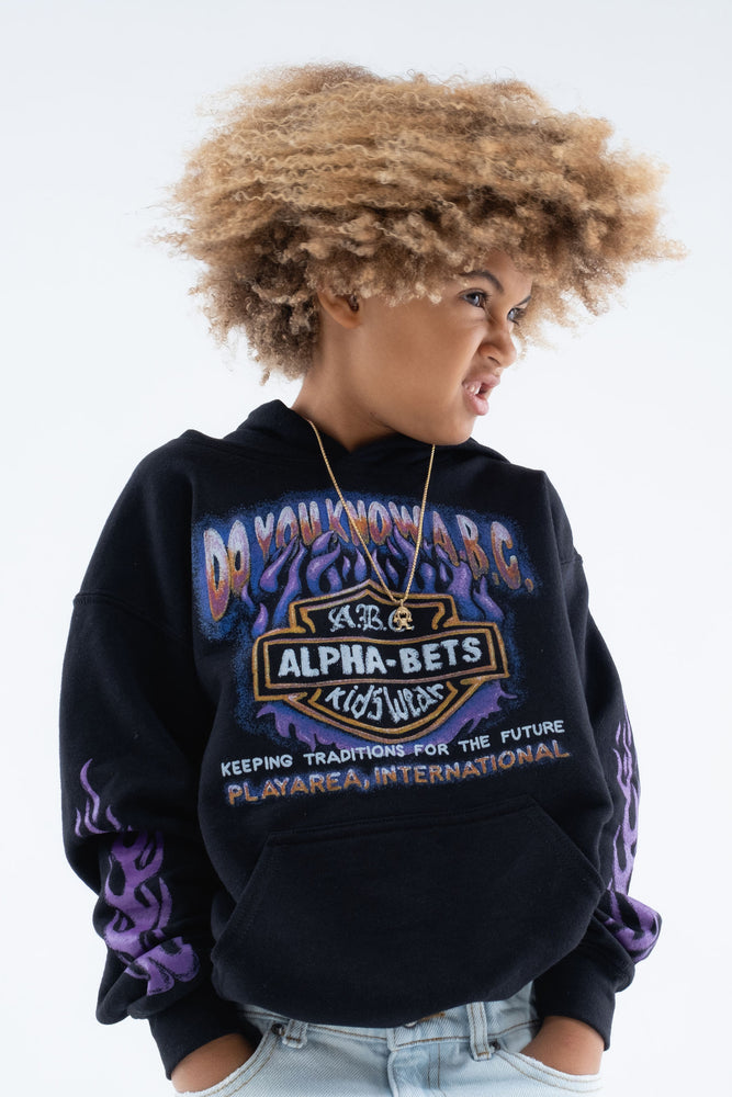 DO YOU KNOW ABC HOODIE (BLACK/PURPLE)