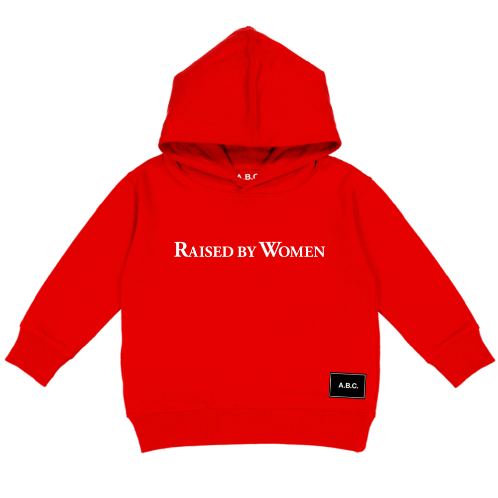 RAISED BY WOMEN HOODIE (RED)